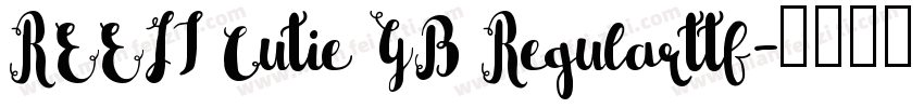 REEJI Cutie GB Regularttf字体转换